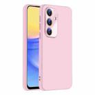 For Samsung Galaxy A15 Nano Lens Cover Liquid Silicone Phone Case(Pink) - 1