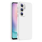 For Samsung Galaxy A24 5G Nano Lens Cover Liquid Silicone Phone Case(White) - 1
