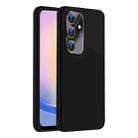 For Samsung Galaxy A25 5G Nano Lens Cover Liquid Silicone Phone Case(Black) - 1