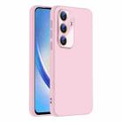 For Samsung Galaxy A34 5G Nano Lens Cover Liquid Silicone Phone Case(Pink) - 1