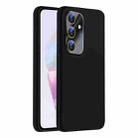 For Samsung Galaxy A35 5G Nano Lens Cover Liquid Silicone Phone Case(Black) - 1