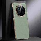 For Huawei Mate 70 Genuine Leather PC Phone Case(Green) - 1