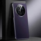 For Huawei Mate 70 Genuine Leather PC Phone Case(Dark Purple) - 1