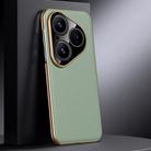For Huawei Pura 80 5G Genuine Leather PC Phone Case(Green) - 1