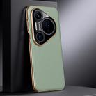 For Huawei Pura 80 Ultra 5G Genuine Leather PC Phone Case(Green) - 1