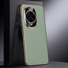 For Huawei nova 14 Genuine Leather PC Phone Case(Green) - 1