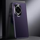 For Huawei nova 14 Genuine Leather PC Phone Case(Dark Purple) - 1