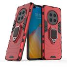 For Huawei Mate 40 Shockproof PC + TPU Protective Case with Magnetic Ring Holder(Red) - 1