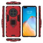 For Huawei Mate 40 Shockproof PC + TPU Protective Case with Magnetic Ring Holder(Red) - 3