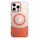 For iPhone 13 Pro Max Slim Color Contrast MagSafe PC Transparent Phone Case(Orange) - 1