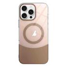 For iPhone 11 Pro Max Slim Color Contrast MagSafe PC Transparent Phone Case(Gold) - 1