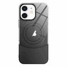For iPhone 11 Slim Color Contrast MagSafe PC Transparent Phone Case(Black) - 1