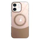For iPhone 11 Slim Color Contrast MagSafe PC Transparent Phone Case(Gold) - 1