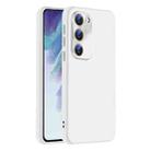 For Samsung Galaxy S21 FE 5G Nano Lens Cover Liquid Silicone Phone Case(White) - 1