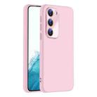 For Samsung Galaxy S22 5G Nano Lens Cover Liquid Silicone Phone Case(Pink) - 1