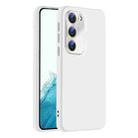 For Samsung Galaxy S22+ 5G Nano Lens Cover Liquid Silicone Phone Case(White) - 1