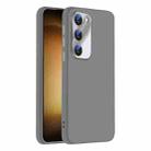 For Samsung Galaxy S23 5G Nano Lens Cover Liquid Silicone Phone Case(Titanium Gray) - 1