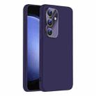 For Samsung Galaxy S23 FE 5G Nano Lens Cover Liquid Silicone Phone Case(Dark Purple) - 1
