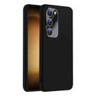 For Samsung Galaxy S23+ 5G Nano Lens Cover Liquid Silicone Phone Case(Black) - 1
