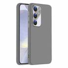 For Samsung Galaxy S24 5G Nano Lens Cover Liquid Silicone Phone Case(Titanium Gray) - 1