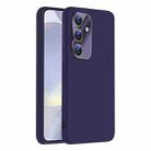 For Samsung Galaxy S24+ 5G Nano Lens Cover Liquid Silicone Phone Case(Dark Purple) - 1