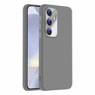 For Samsung Galaxy S24+ 5G Nano Lens Cover Liquid Silicone Phone Case(Titanium Gray) - 1