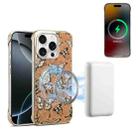 For iPhone 16 Pro Denior A18 WoodenPaint MagSafe Phone Case(Butterflies) - 1