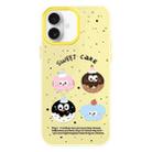 For iPhone 16 Plus Skin Feeling Jelly TPU Hybrid PC Phone Case(Little Monster Yellow) - 1