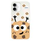 For iPhone 16 Plus Skin Feeling Jelly TPU Hybrid PC Phone Case(Cookie White) - 1