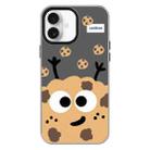 For iPhone 16 Plus Skin Feeling Jelly TPU Hybrid PC Phone Case(Cookie Black) - 1