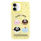 For iPhone 16 Skin Feeling Jelly TPU Hybrid PC Phone Case(Little Monster Yellow) - 1
