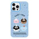 For iPhone 15 Pro Max Skin Feeling Jelly TPU Hybrid PC Phone Case(Little Monster Blue) - 1