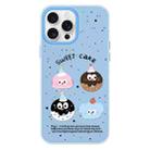 For iPhone 15 Pro Skin Feeling Jelly TPU Hybrid PC Phone Case(Little Monster Blue) - 1