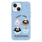 For iPhone 15 Plus Skin Feeling Jelly TPU Hybrid PC Phone Case(Little Monster Blue) - 1