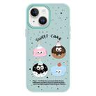 For iPhone 15 Skin Feeling Jelly TPU Hybrid PC Phone Case(Little Monster Light Green) - 1