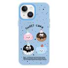 For iPhone 14 Plus Skin Feeling Jelly TPU Hybrid PC Phone Case(Little Monster Blue) - 1