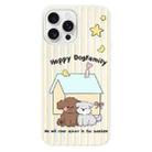 For iPhone 13 Pro Max Skin Feeling Jelly TPU Hybrid PC Phone Case(Dog White) - 1