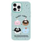 For iPhone 12 Pro Max Skin Feeling Jelly TPU Hybrid PC Phone Case(Little Monster Light Green) - 1