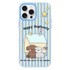 For iPhone 12 Pro Max Skin Feeling Jelly TPU Hybrid PC Phone Case(Dog Blue) - 1