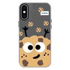 For iPhone X / XS Skin Feeling Jelly TPU Hybrid PC Phone Case(Cookie Black) - 1