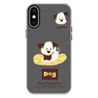 For iPhone X / XS Skin Feeling Jelly TPU Hybrid PC Phone Case(Enthusiastic Puppy Black) - 1