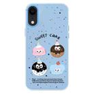 For iPhone XR Skin Feeling Jelly TPU Hybrid PC Phone Case(Little Monster Blue) - 1