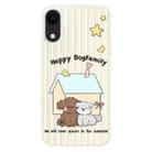 For iPhone XR Skin Feeling Jelly TPU Hybrid PC Phone Case(Dog White) - 1