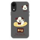 For iPhone XR Skin Feeling Jelly TPU Hybrid PC Phone Case(Enthusiastic Puppy Black) - 1