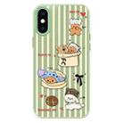 For iPhone XS Max Skin Feeling Jelly TPU Hybrid PC Phone Case(Doghouse Green) - 1