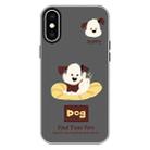 For iPhone XS Max Skin Feeling Jelly TPU Hybrid PC Phone Case(Enthusiastic Puppy Black) - 1