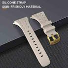 For Apple Watch Series 10 46mm RedPepper Armor Metal Case Integrated Silicone Watch Band(Gold White) - 2