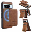 For Google Pixel 8 Pro LC.IMEEKE L3 Series Detachable RFID Card Bag Magsafe Phone Case(Brown) - 1