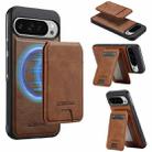 For Google Pixel 9 / 9 Pro LC.IMEEKE L3 Series Detachable RFID Card Bag Magsafe Phone Case(Brown) - 1