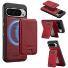 For Google Pixel 9 / 9 Pro LC.IMEEKE L3 Series Detachable RFID Card Bag Magsafe Phone Case(Red) - 1